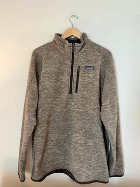 Patagonia Better Sweater,2X Chocolate Brown 1/4-Zip Fleece Pullover,Fall Sweater